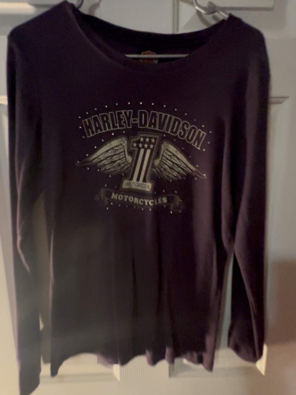 Harley-Davidson Deep Purple Studded Graphic Tee